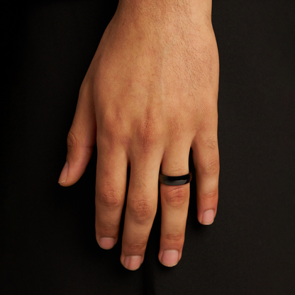 Ronde Ring (Zwart) 7mm | Tungsten