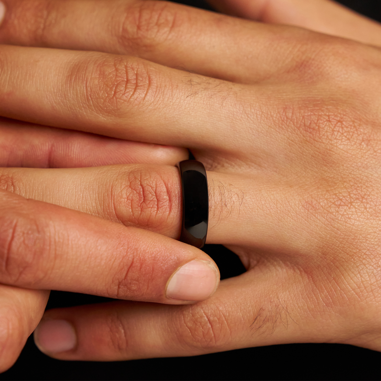 Ronde Ring (Zwart) 7mm | Tungsten