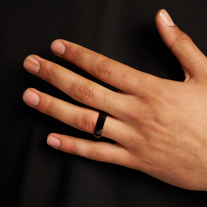 Ronde Ring (Zwart) 7mm | Tungsten