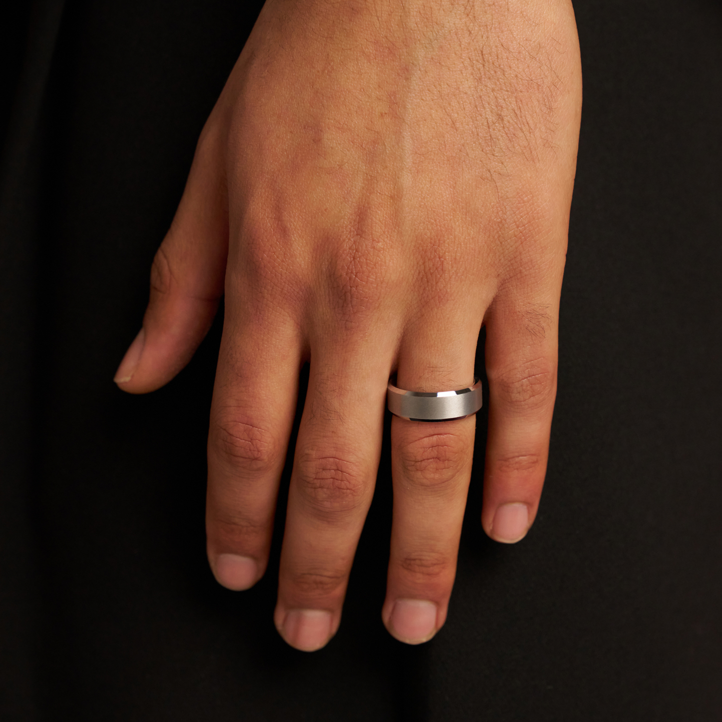 Bevel Ring (Zilver) 8mm | Tungsten