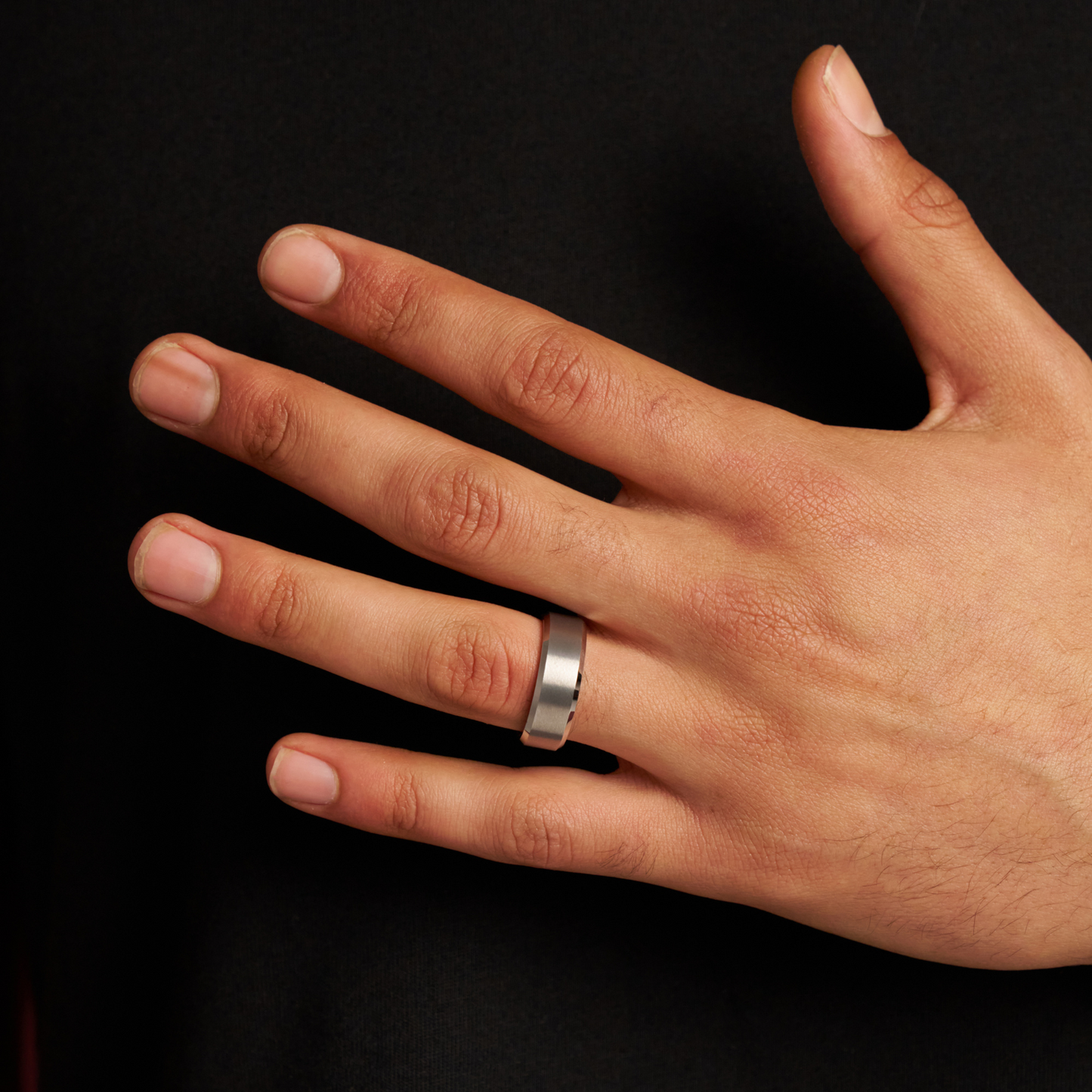 Bevel Ring (Zilver) 8mm | Tungsten