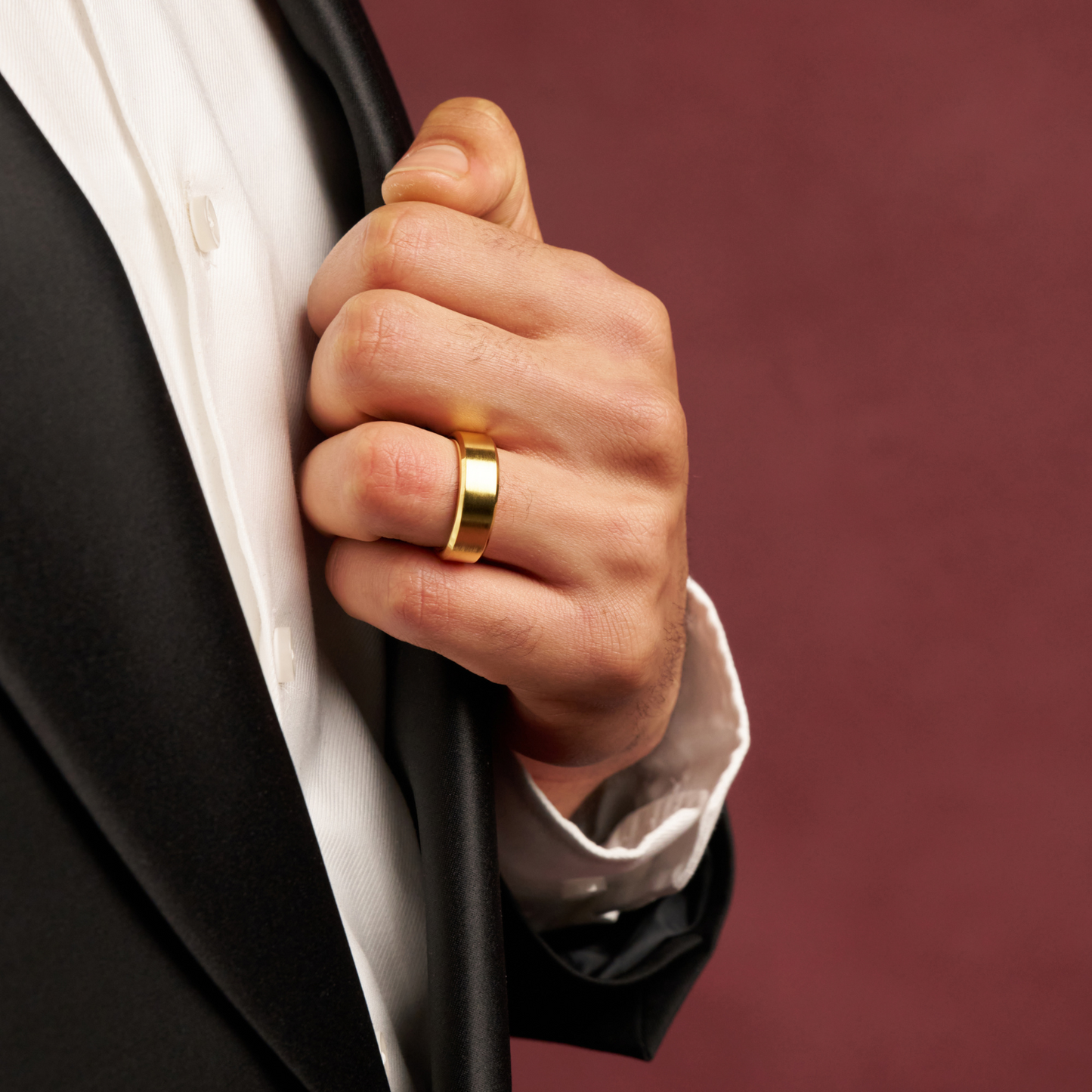 Afgeronde Ring (Goud) 8mm | 18ct Goud Tungsten