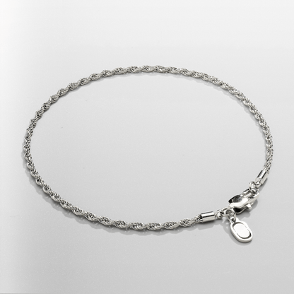 Touwarmband (Zilver) 2mm