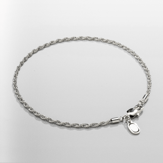 Touwarmband (Zilver) 2mm