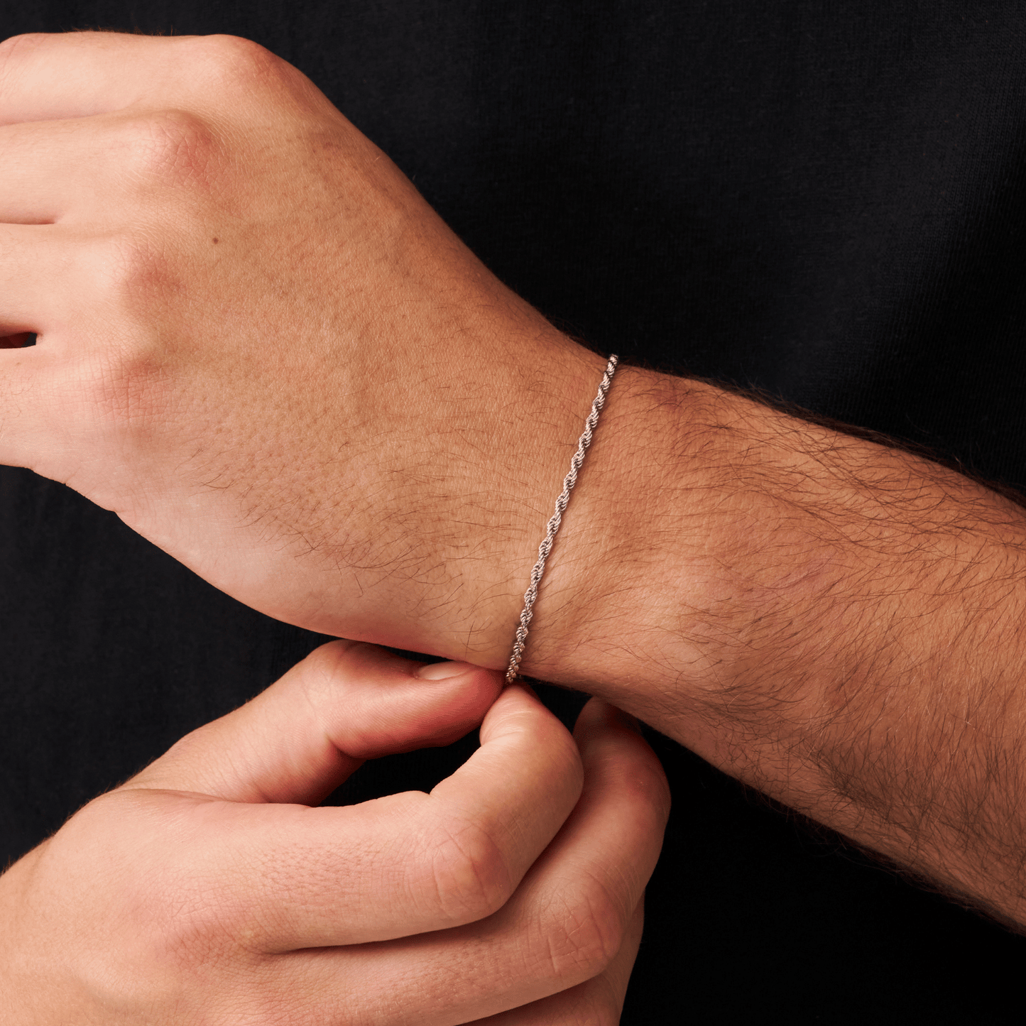 Touwarmband (Zilver) 2mm