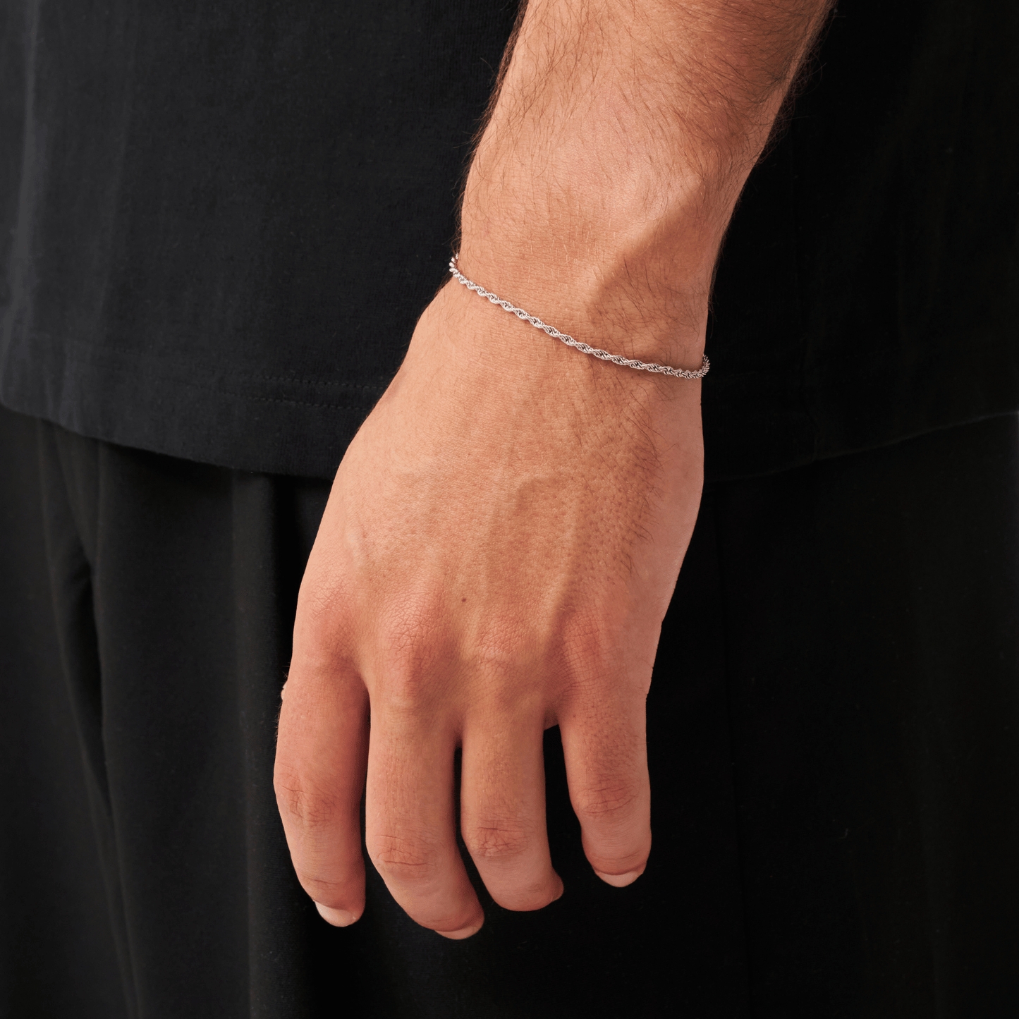 Touwarmband (Zilver) 2mm