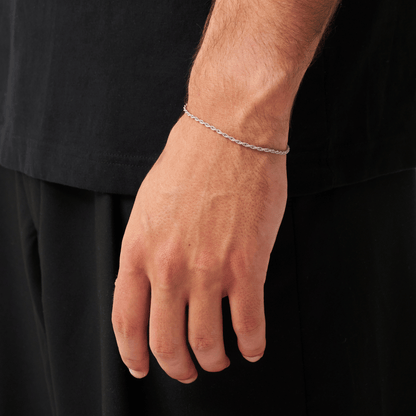 Touwarmband (Zilver) 2mm