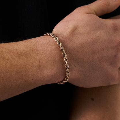 Touwarmband (Roségoud) 5mm