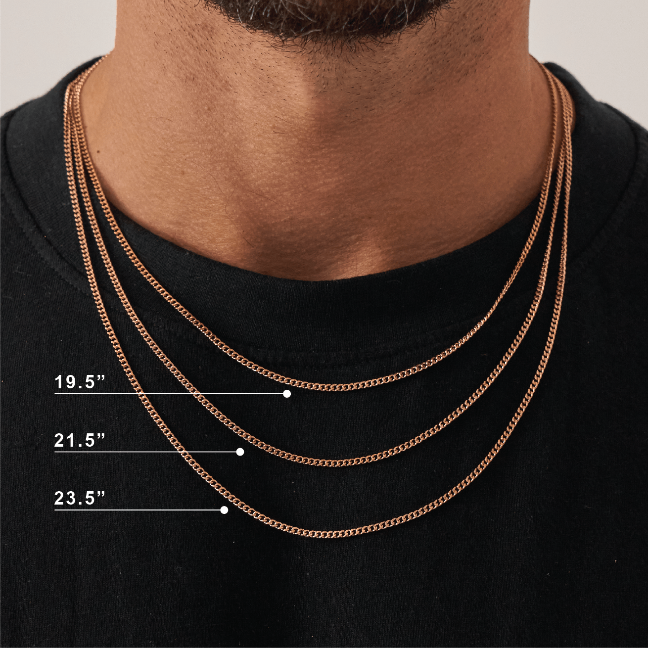 Connell Ketting (Roze Goud) 2mm
