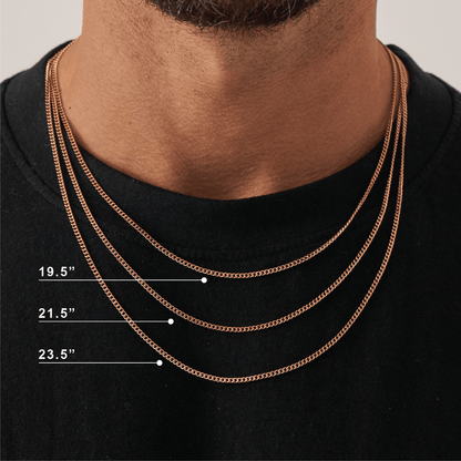 Connell Ketting (Roze Goud) 2mm