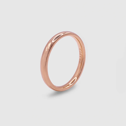 Ronde Bandring (Roze Goud) 3mm