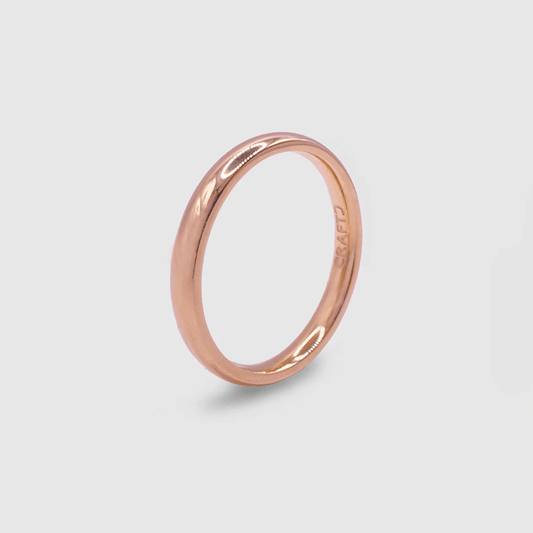 Ronde Bandring (Roze Goud) 3mm