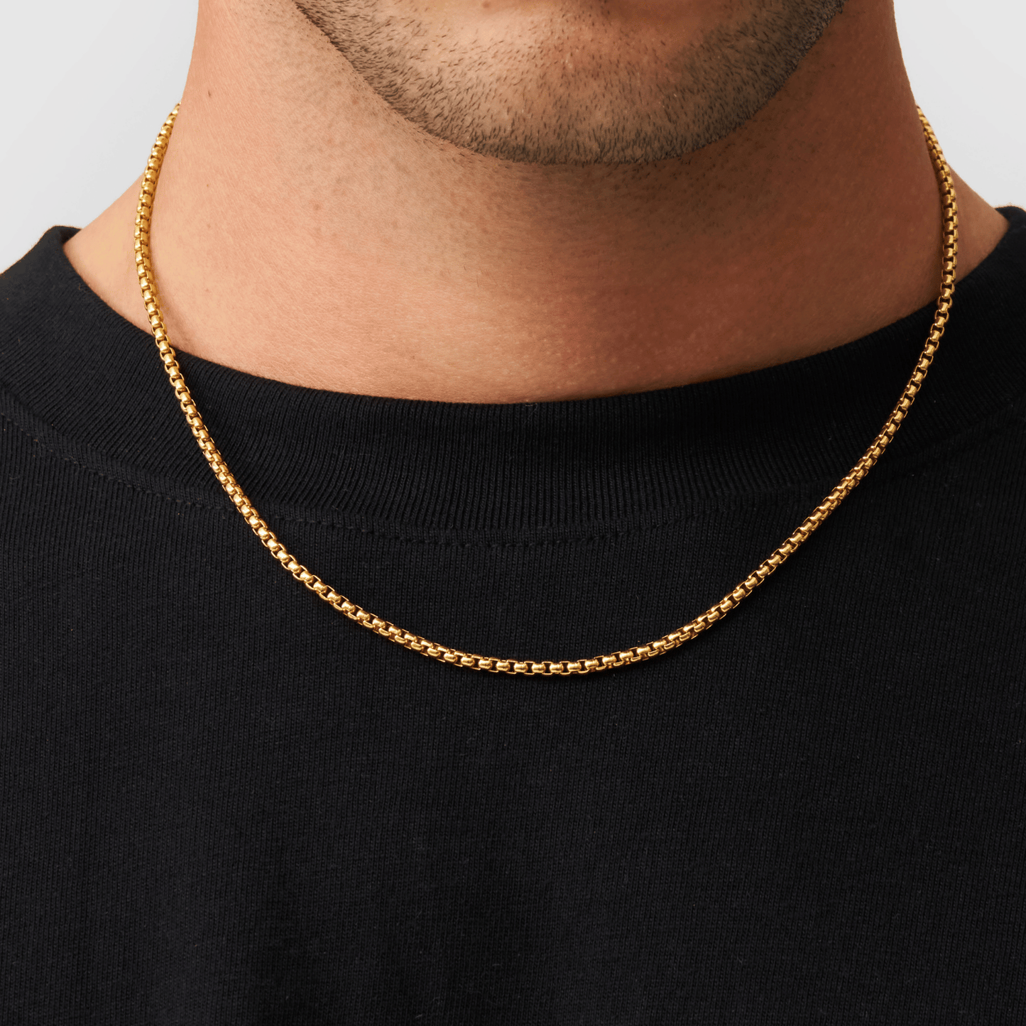 Ronde Box Chain (Goud) 3mm