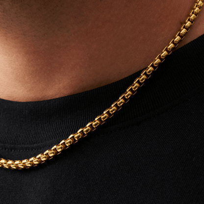 Ronde Boxketting (Goud) 5mm