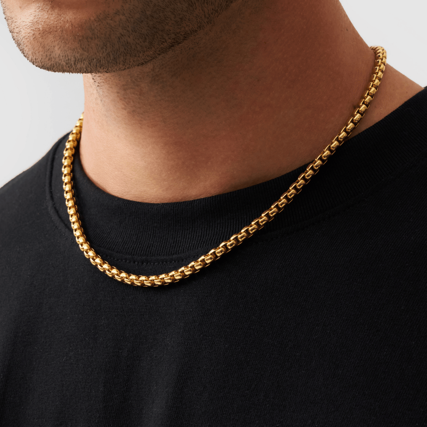 Ronde Boxketting (Goud) 5mm