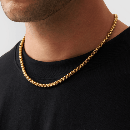 Ronde Boxketting (Goud) 5mm