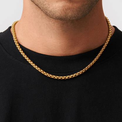 Ronde Boxketting (Goud) 5mm