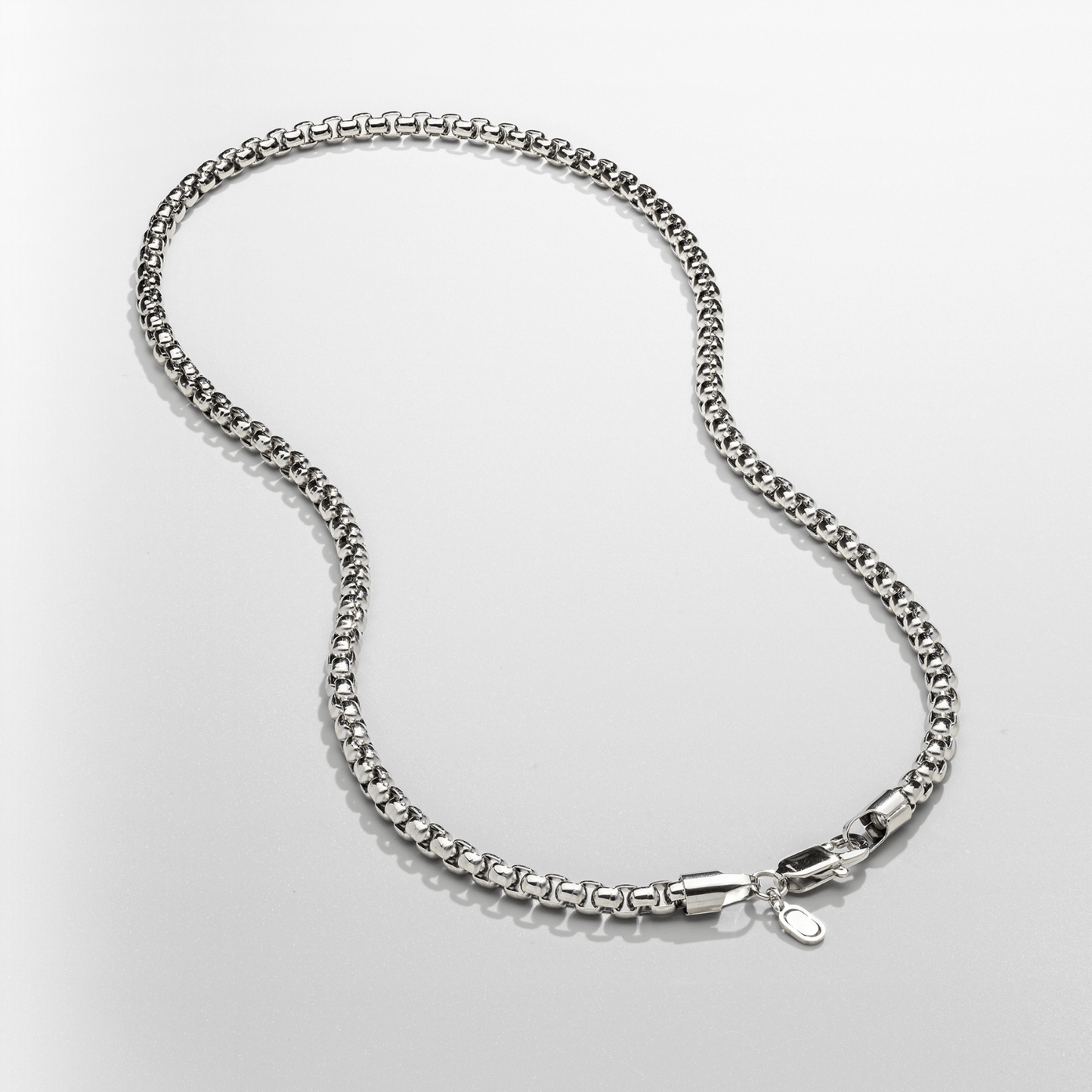 Ronde Box Ketting (Zilver) 5mm