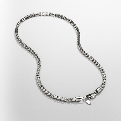 Ronde Box Ketting (Zilver) 5mm