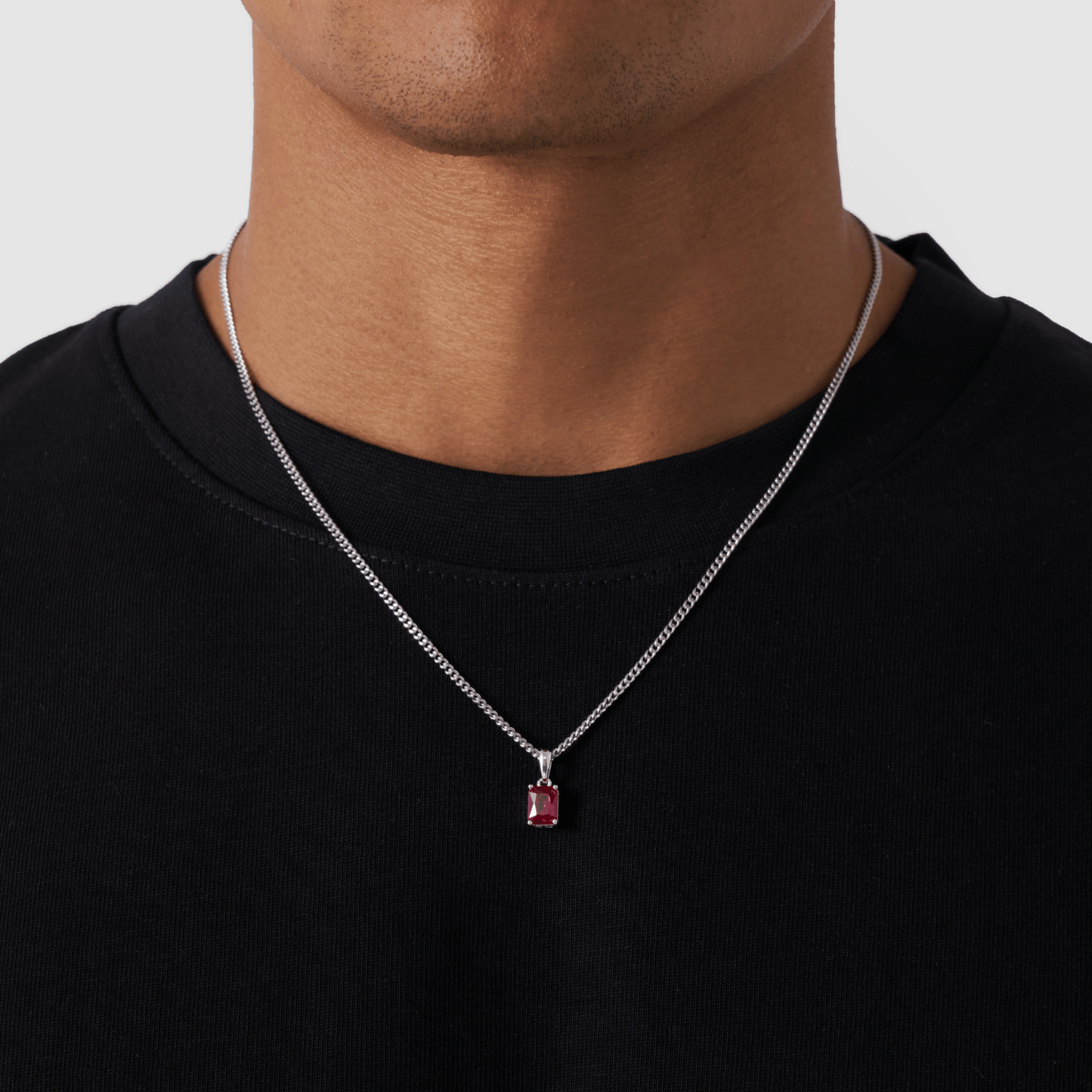 Robijnstenen Hanger (Zilver)