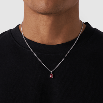 Robijnstenen Hanger (Zilver)