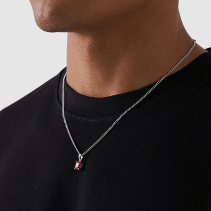Robijnstenen Hanger (Zilver)