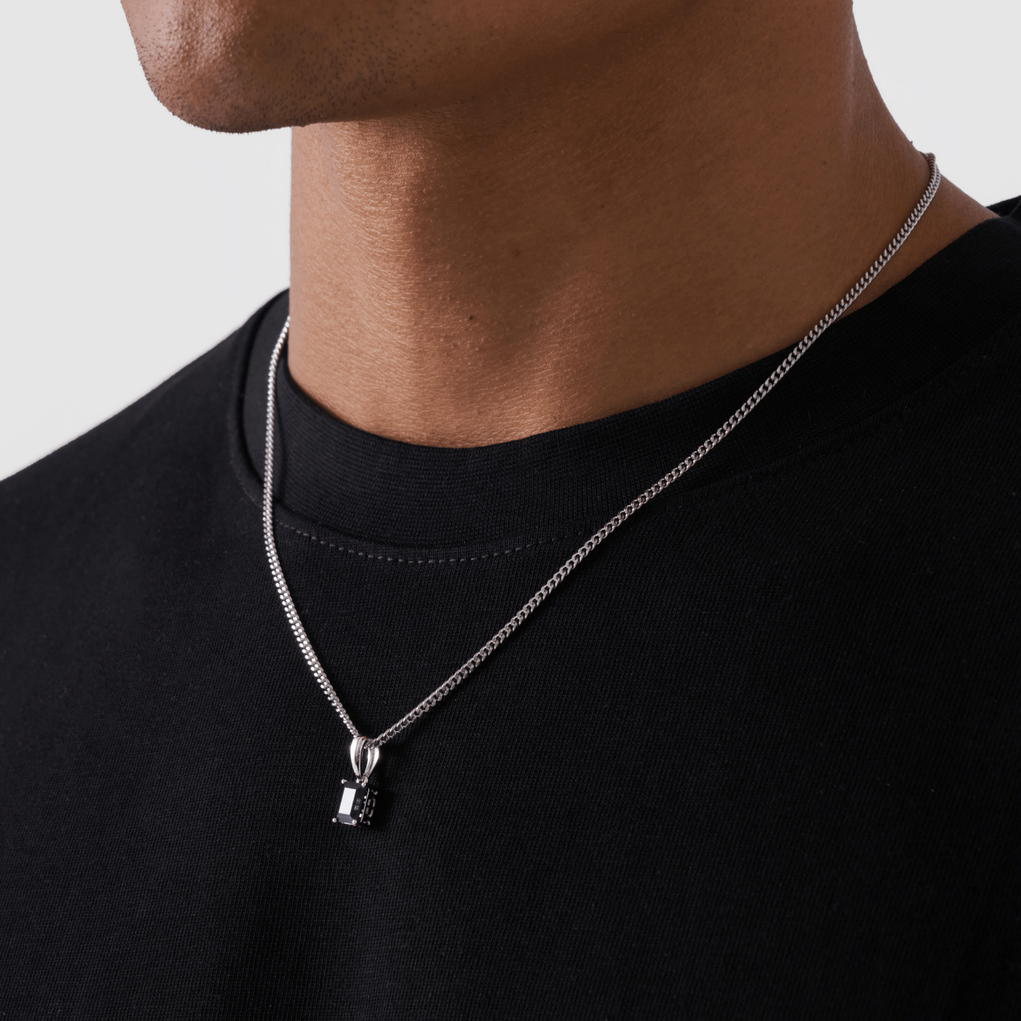 Saffier Hanger (Zilver)