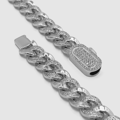 Half Iced Cuban (Zilver) 8mm