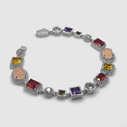 Edelsteen Armband (Zilver)