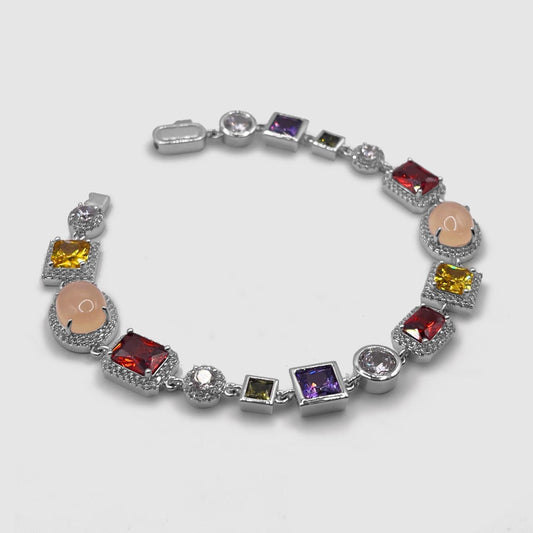 Edelsteen Armband (Zilver)