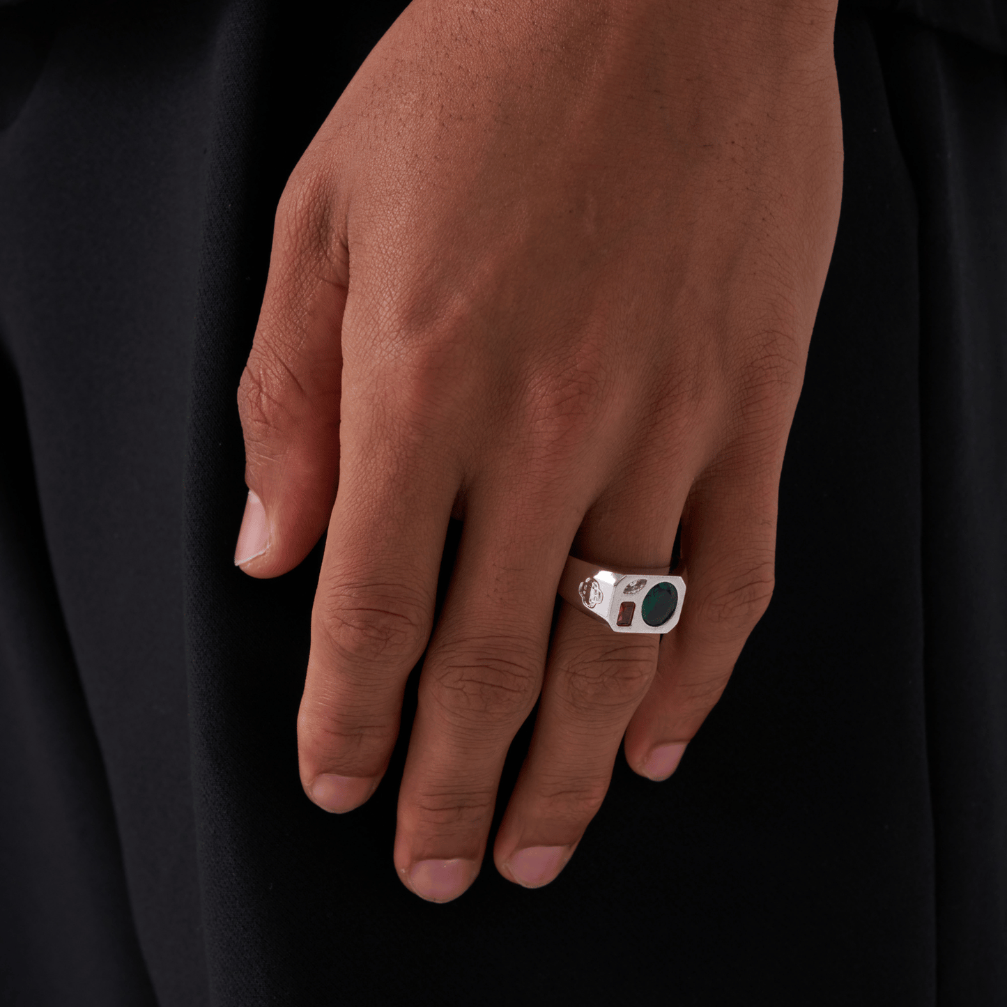 Tri Stone Ring (Zilver)