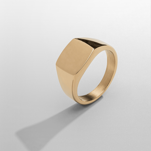 Vierkante Zegelring (Goud)