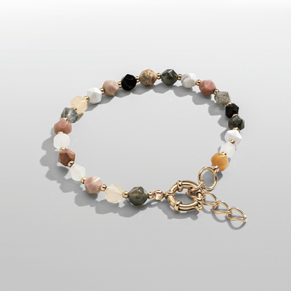 Steen Kralen Armband (Goud)