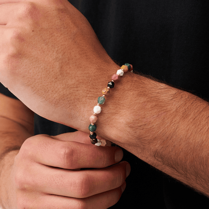 Steen Kralen Armband (Goud)