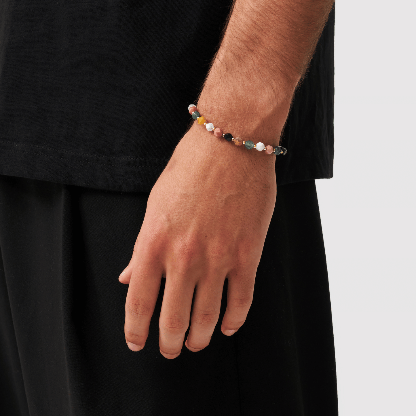 Steen Kralen Armband (Goud)