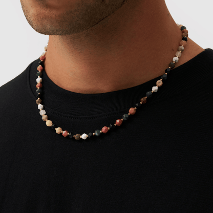 Steen Kralen Ketting (Goud)