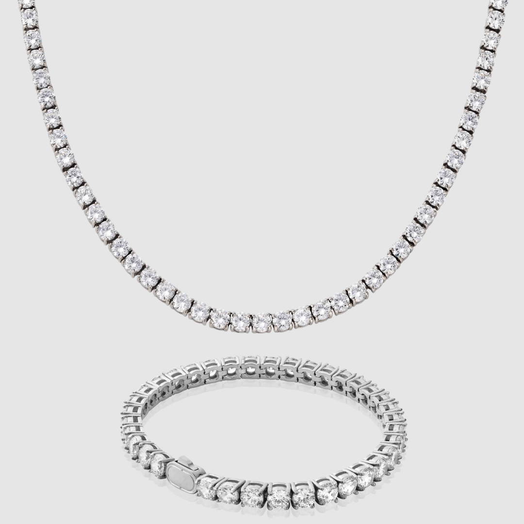 Tennis Set 5mm (Zilver)