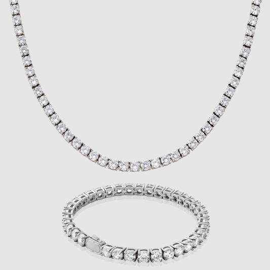Tennis Set 5mm (Zilver)