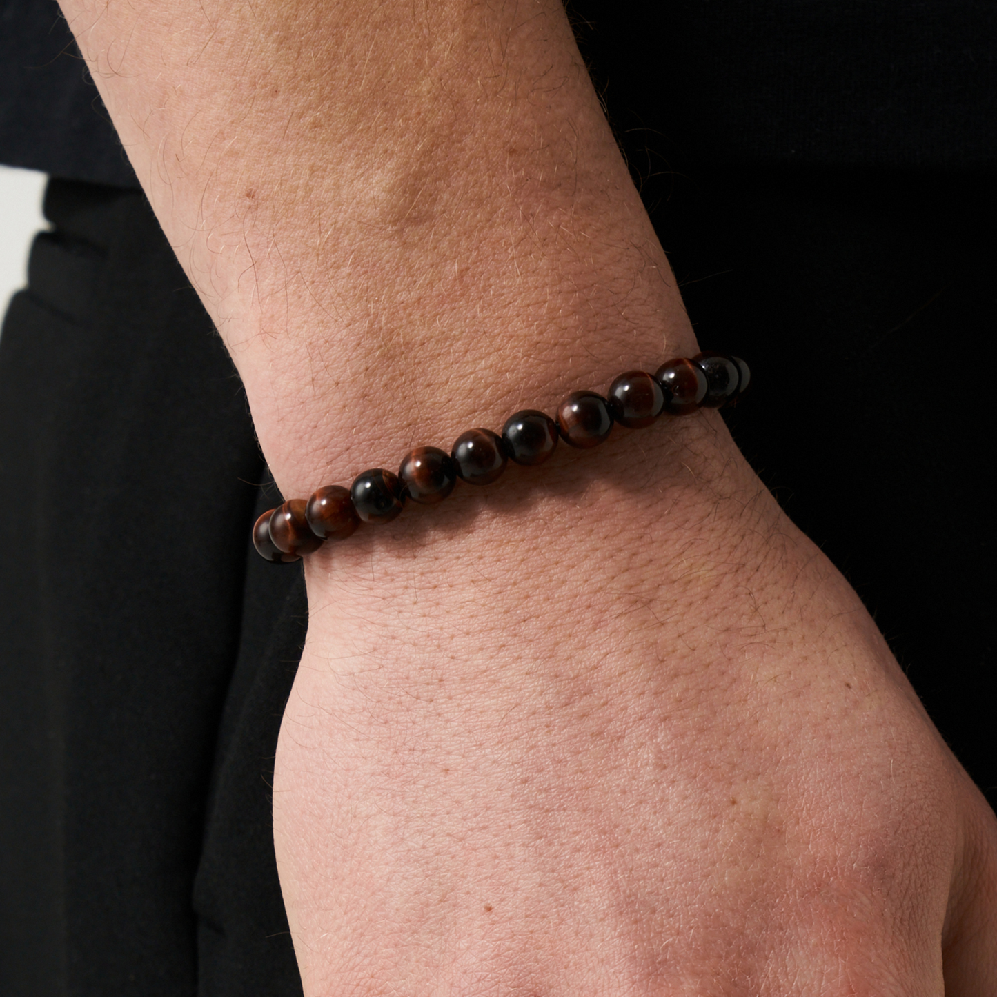 Tiger's Eye Metalen Kralenarmband (Goud)