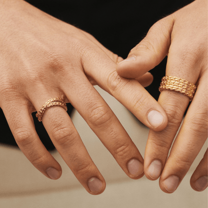 Touwstapelring (Goud)