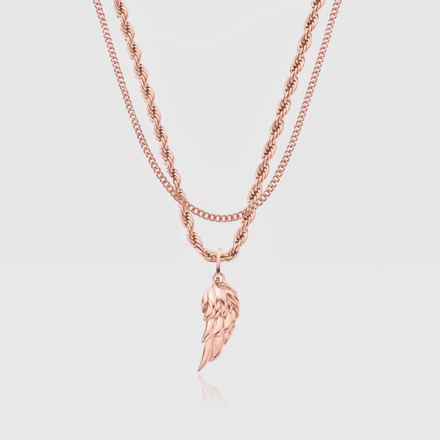 Wing & Connell Set (Roze Goud)