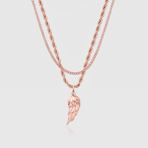 Wing & Connell Set (Roze Goud)