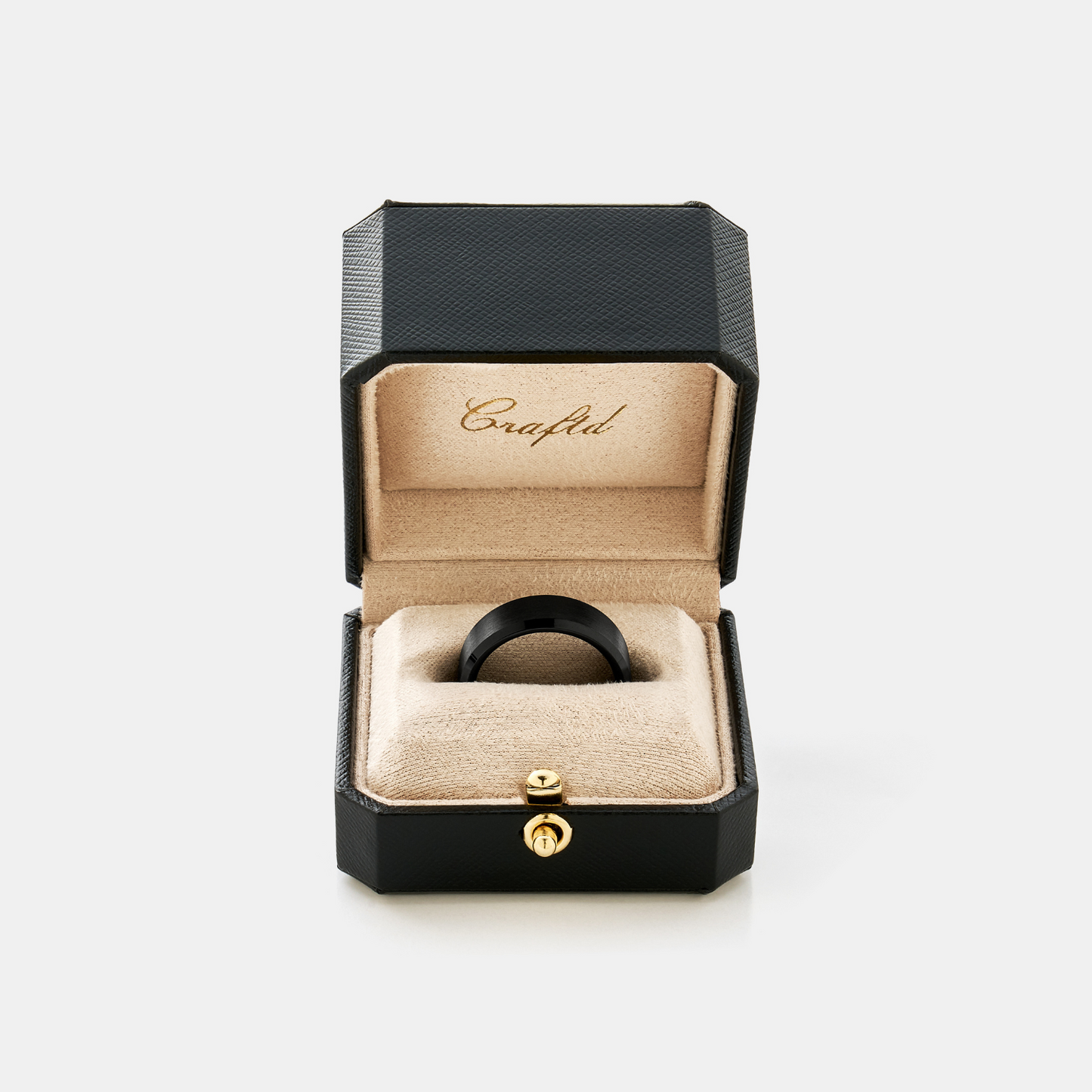 Afgeronde Ring (Zwart) 8mm | Tungsten