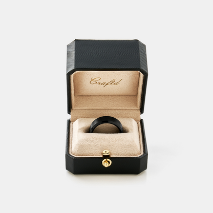 Afgeronde Ring (Zwart) 8mm | Tungsten
