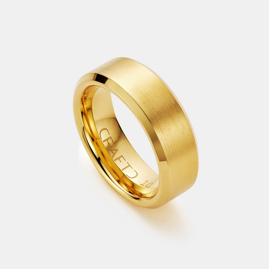 Afgeronde Ring (Goud) 8mm | 18ct Goud Tungsten