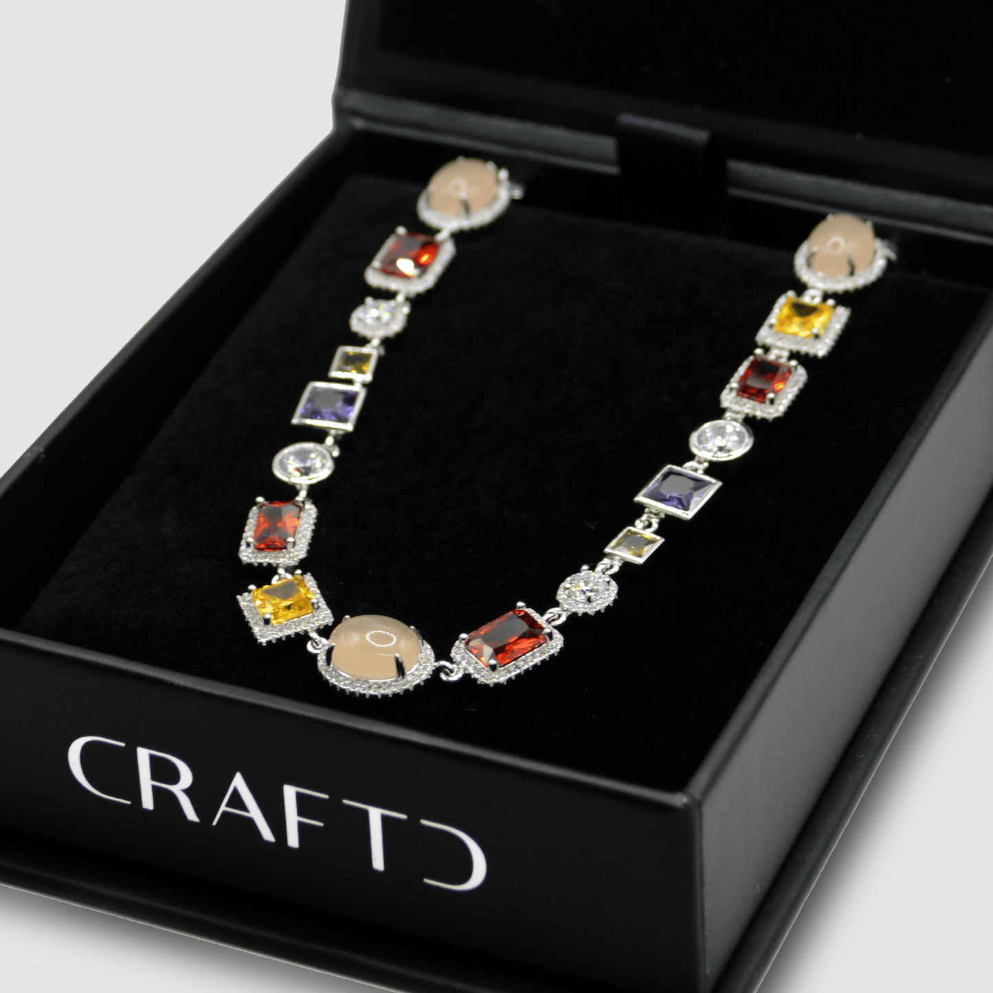 Edelsteen Ketting (Zilver)