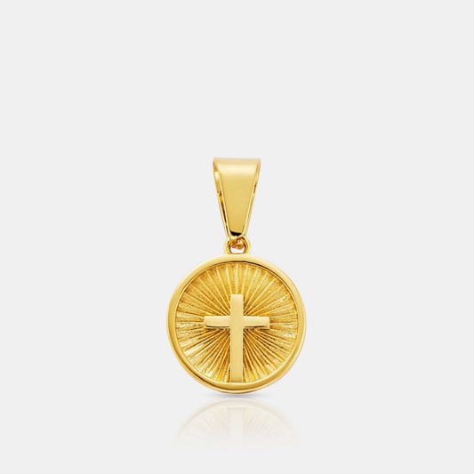 Cirkel Kruis Hanger (Goud)