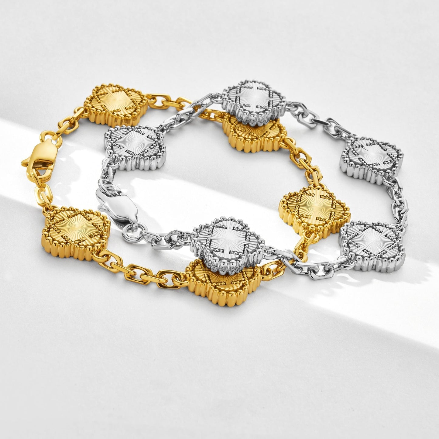Klavertje 4 Armband (Zilver)