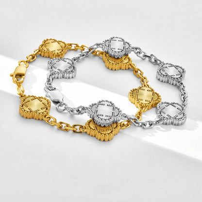 Klavertje 4 Armband (Zilver)
