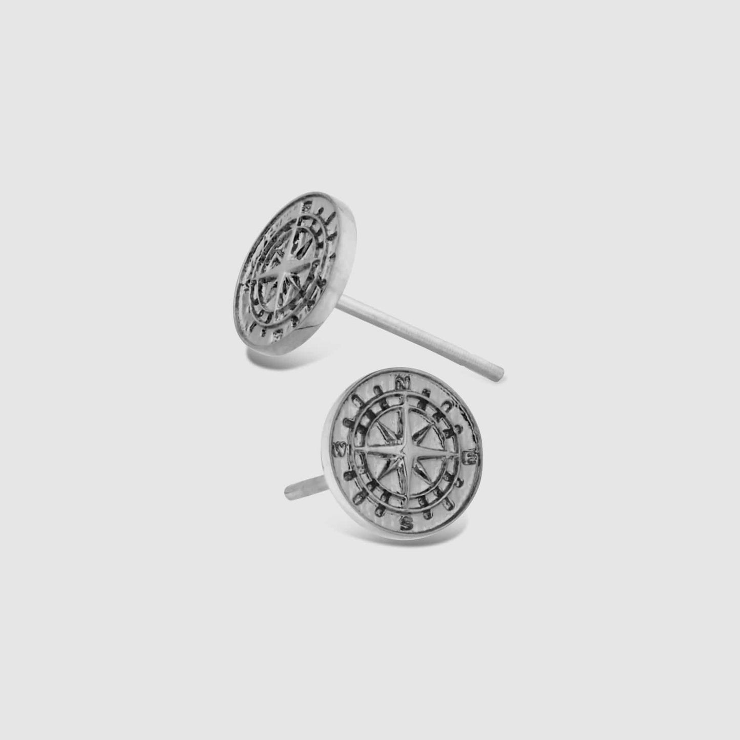 Kompas Oorbel (Zilver)